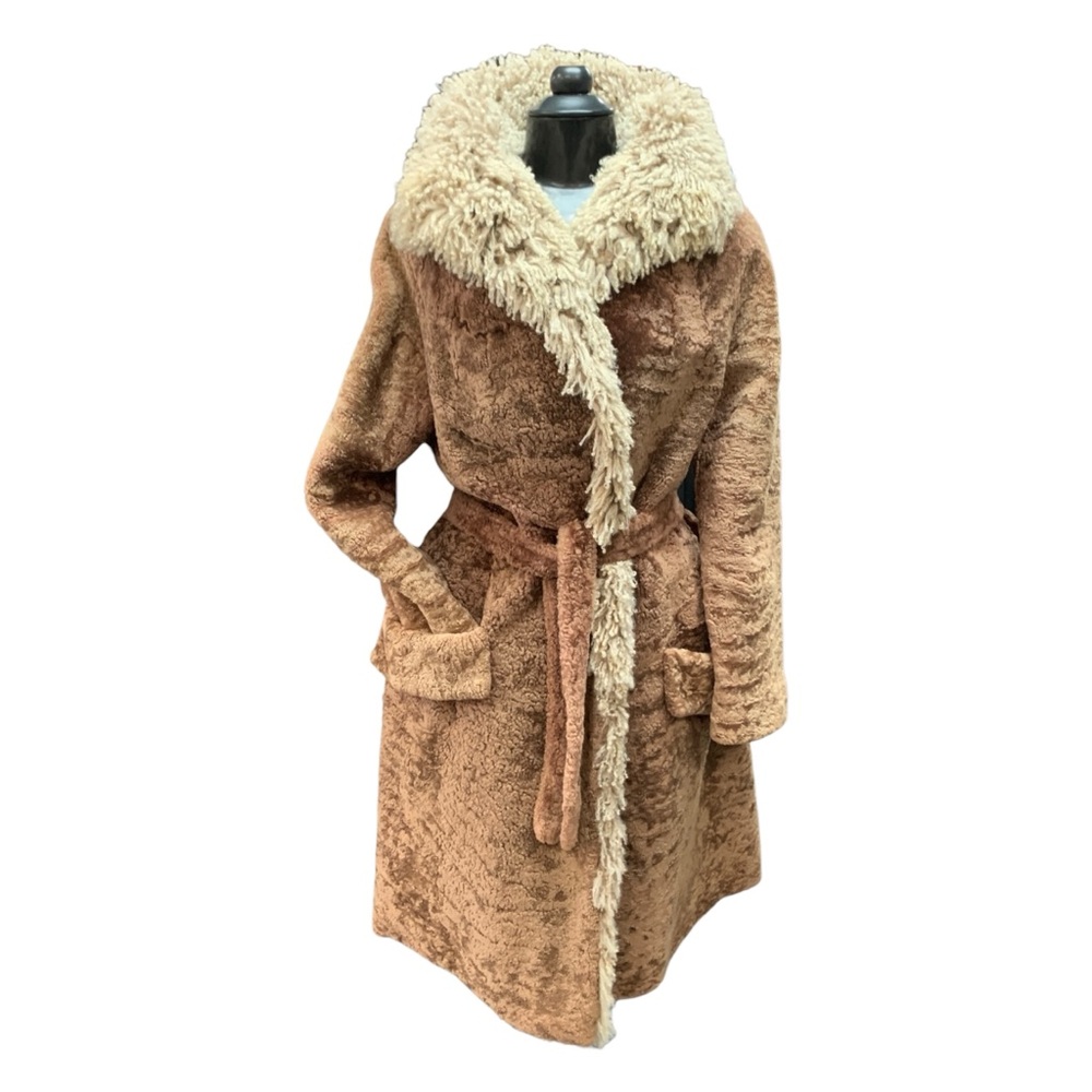 Genuine Tibetan Lamb Sherpa Tie Waist Coat